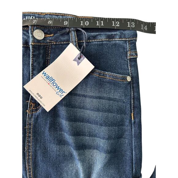 NWT Wallflower Girl Dark Denim Girls Maxi Cargo Skirt w/ Fading Back Split-12 - Picture 5 of 7